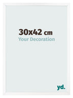 Photo Frame 30x42 cm White Matte MDF Bologna Front Size | Yourdecoration.com