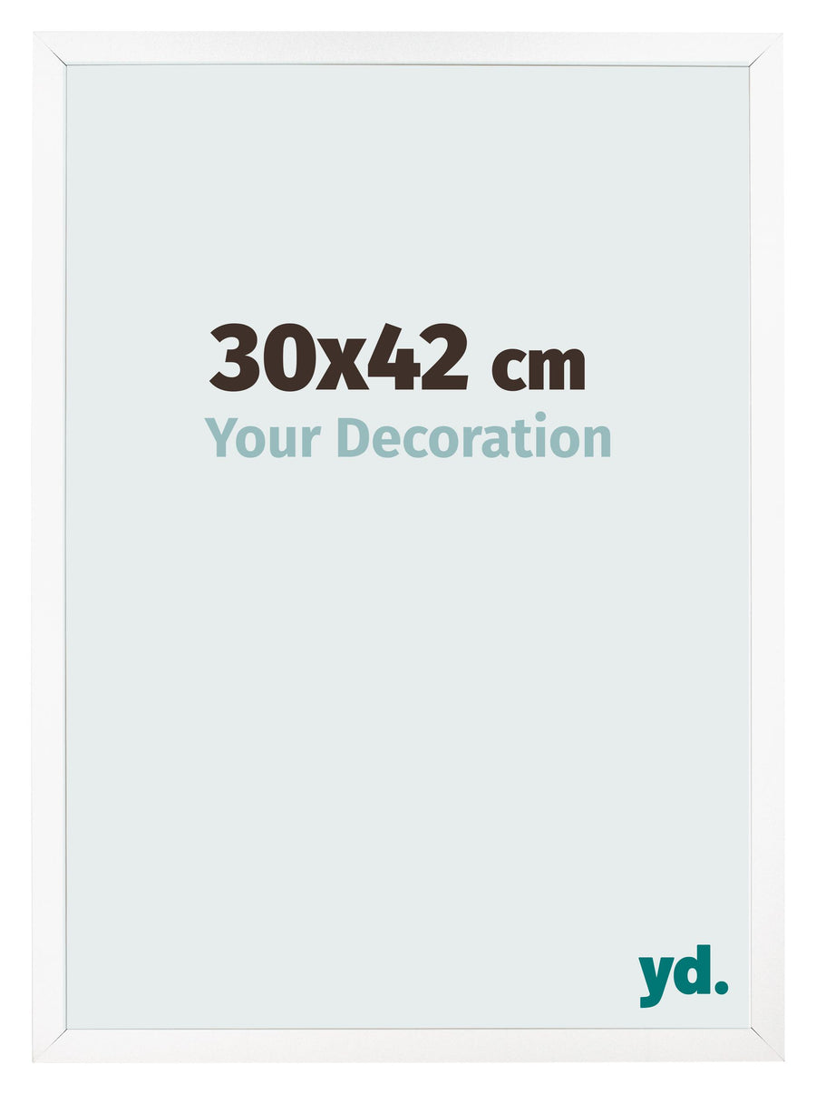 Photo Frame 30x42 cm White Matte MDF Bologna Front Size | Yourdecoration.com