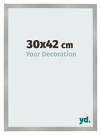 Photo Frame 30x42cm Aluminum Brushed MDF Bologna Front Size | Yourdecoration.com