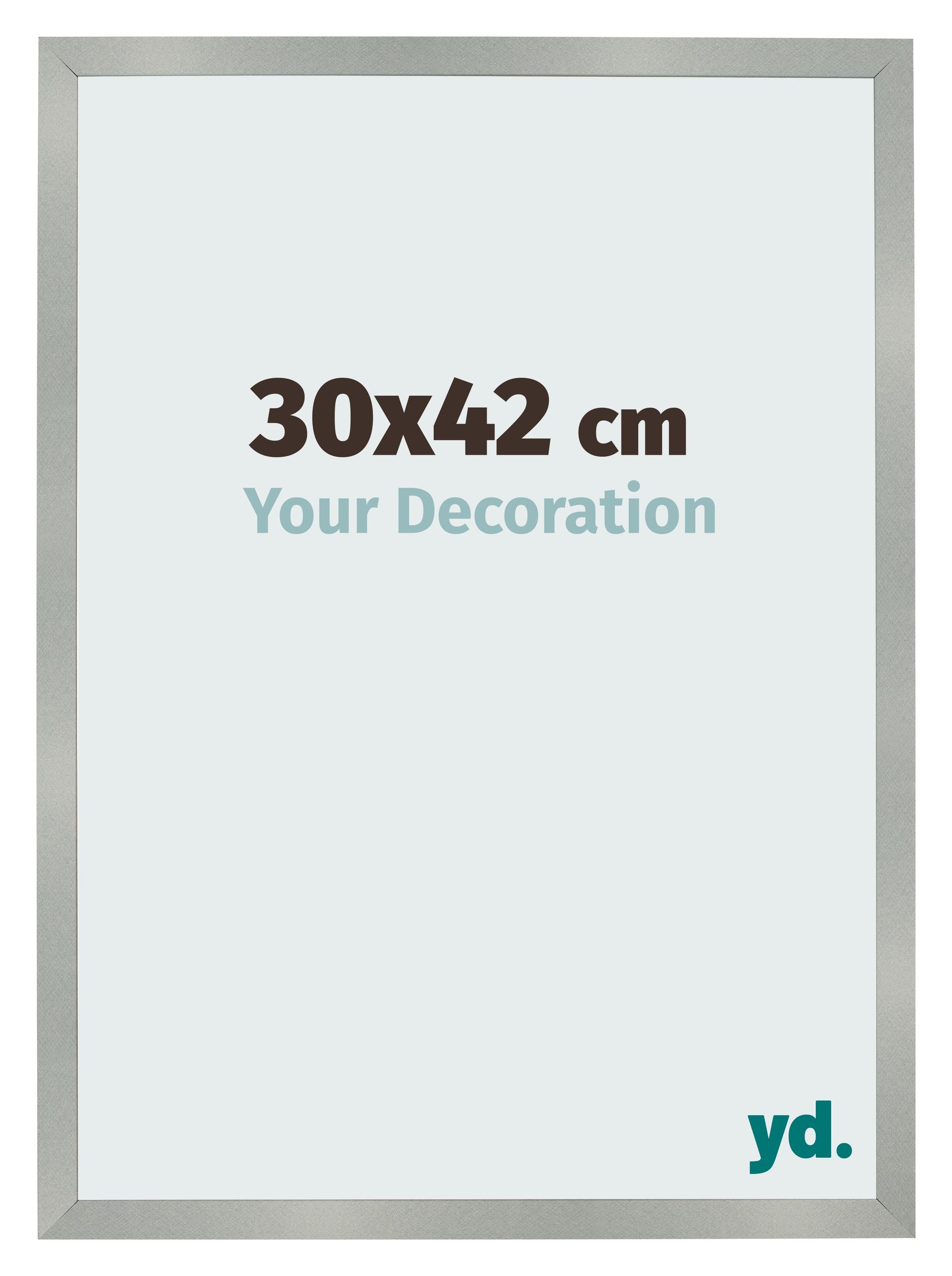 Photo Frame 30x42cm Aluminum Brushed MDF Bologna Front Size | Yourdecoration.com