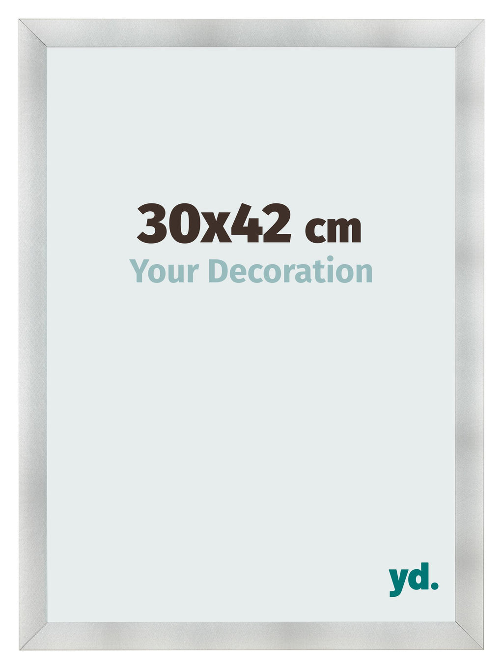 Photo Frame 30x42cm Aluminum Brushed MDF Pisa Front Size | Yourdecoration.com