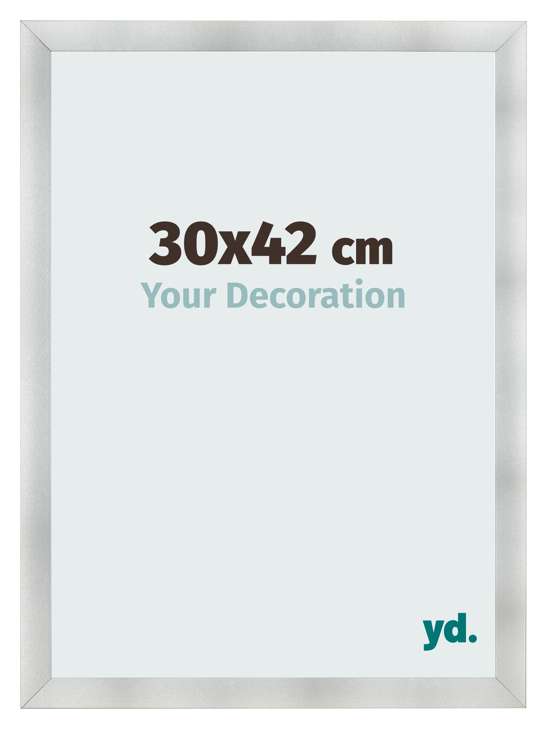 Photo Frame 30x42cm Aluminum Brushed MDF Pisa Front Size | Yourdecoration.com