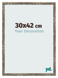 Photo Frame 30x42cm Blue Gold Melange MDF Bologna Front Size | Yourdecoration.com
