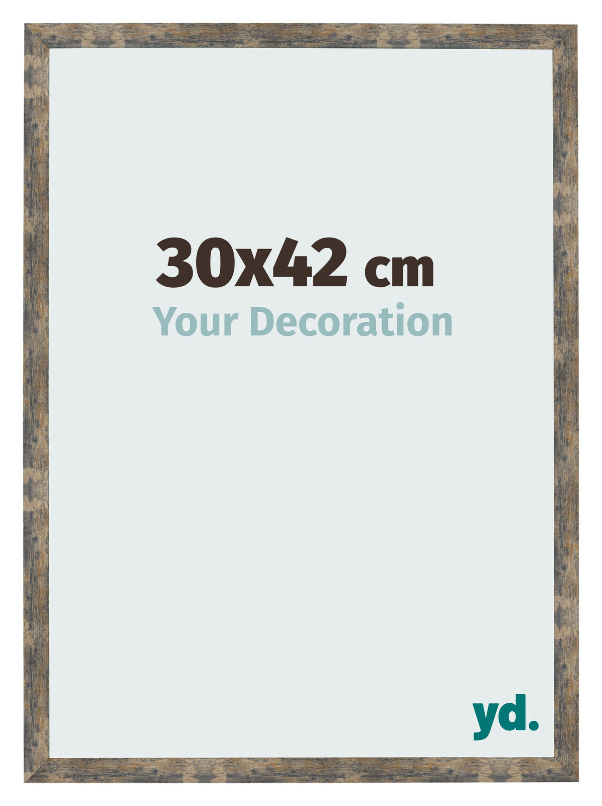 Photo Frame 30x42cm Blue Gold Melange MDF Bologna Front Size | Yourdecoration.com