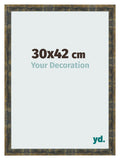 Photo Frame 30x42cm Blue Gold Melange MDF Pisa Front Size | Yourdecoration.com