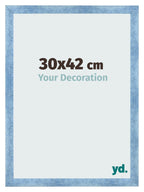 Photo Frame 30x42cm Clear Blue Swept MDF Pisa Front Size | Yourdecoration.com