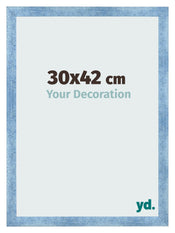 Photo Frame 30x42cm Clear Blue Swept MDF Pisa Front Size | Yourdecoration.com