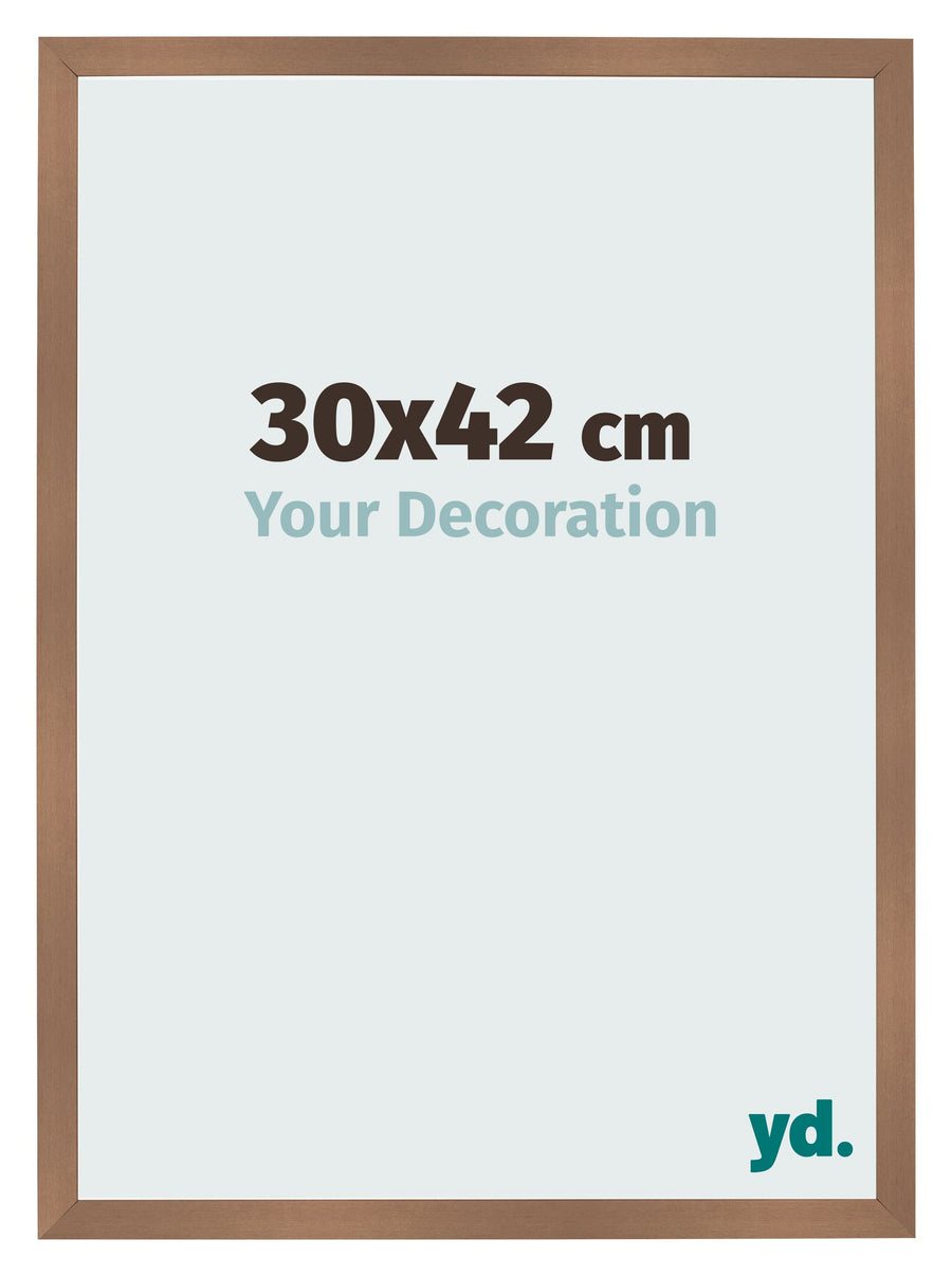 Photo Frame 30x42cm Copper Design MDF Bologna Front Size | Yourdecoration.com