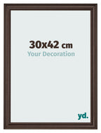 Photo Frame 30x42cm Oak Dark MDF Lazio Front Size | Yourdecoration.com