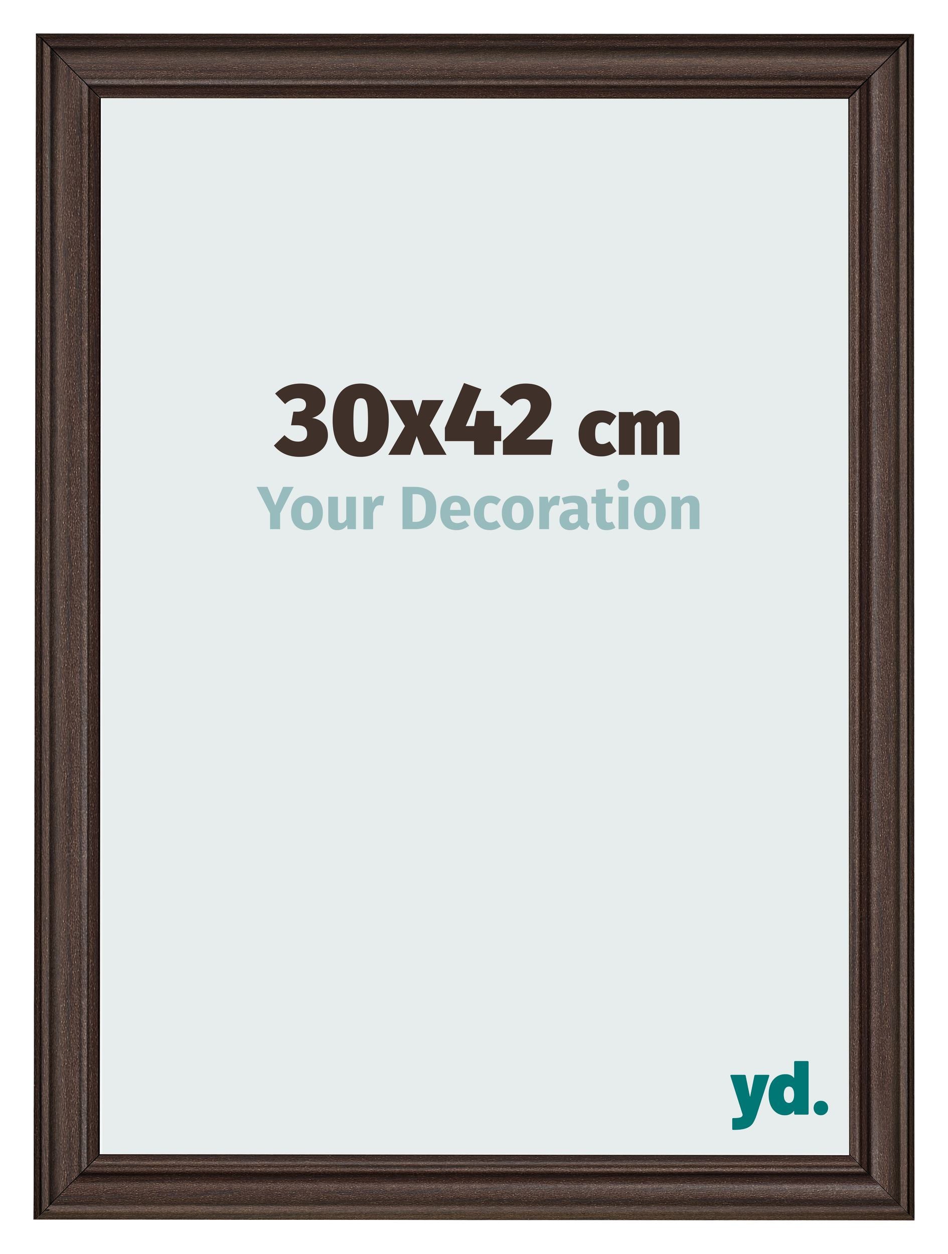 Photo Frame 30x42cm Oak Dark MDF Lazio Front Size | Yourdecoration.com