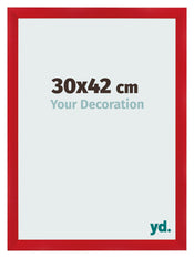 Photo Frame 30x42cm Red MDF Pisa Front Size | Yourdecoration.com