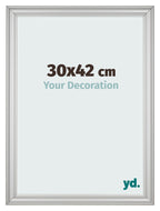 Photo Frame 30x42cm Silver Matte MDF Lazio Front Size | Yourdecoration.com