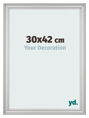 Photo Frame 30x42cm Silver Matte MDF Lazio Front Size | Yourdecoration.com