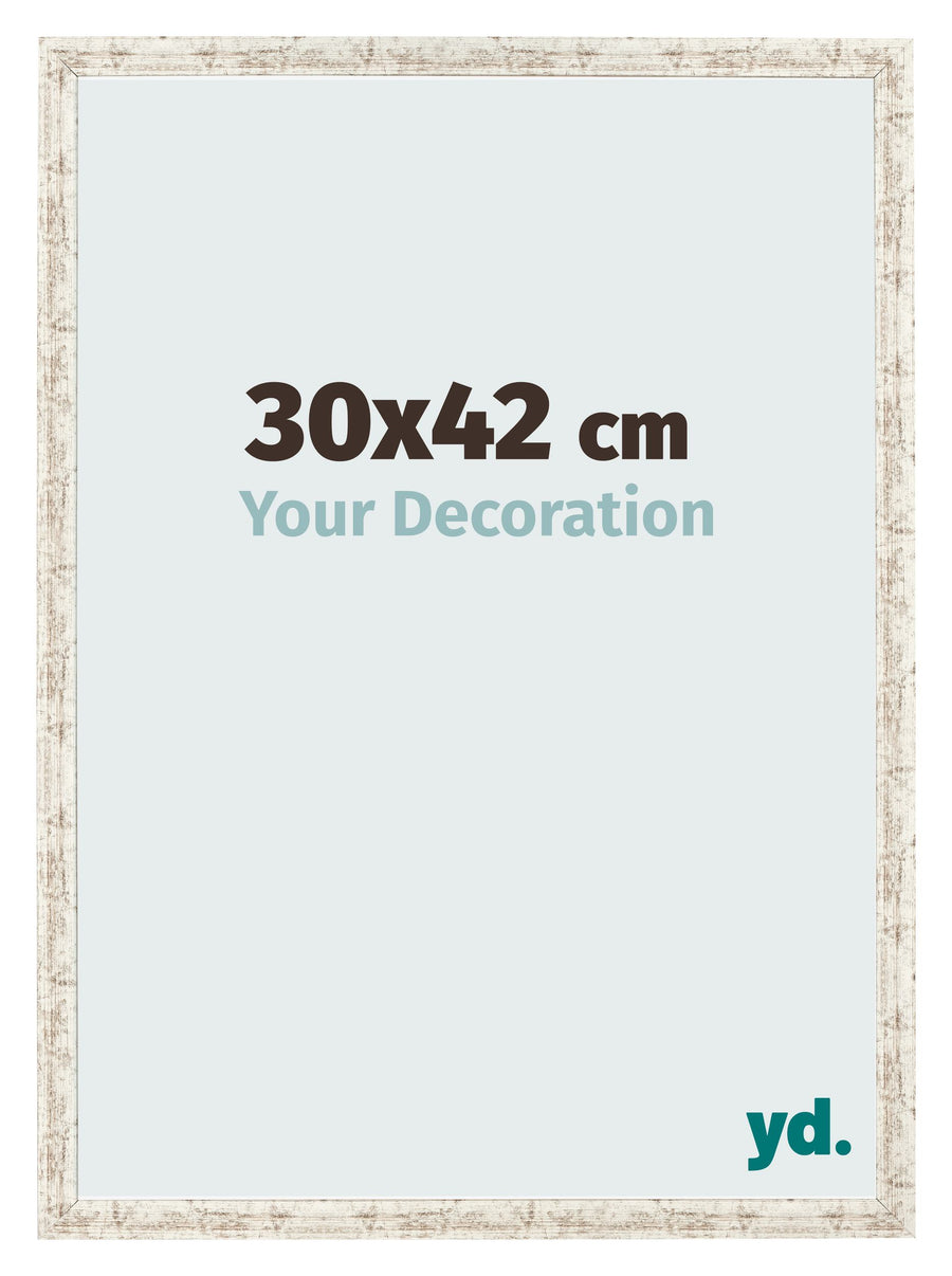 Photo Frame 30x42cm White Vintage MDF Bologna Front Size | Yourdecoration.com