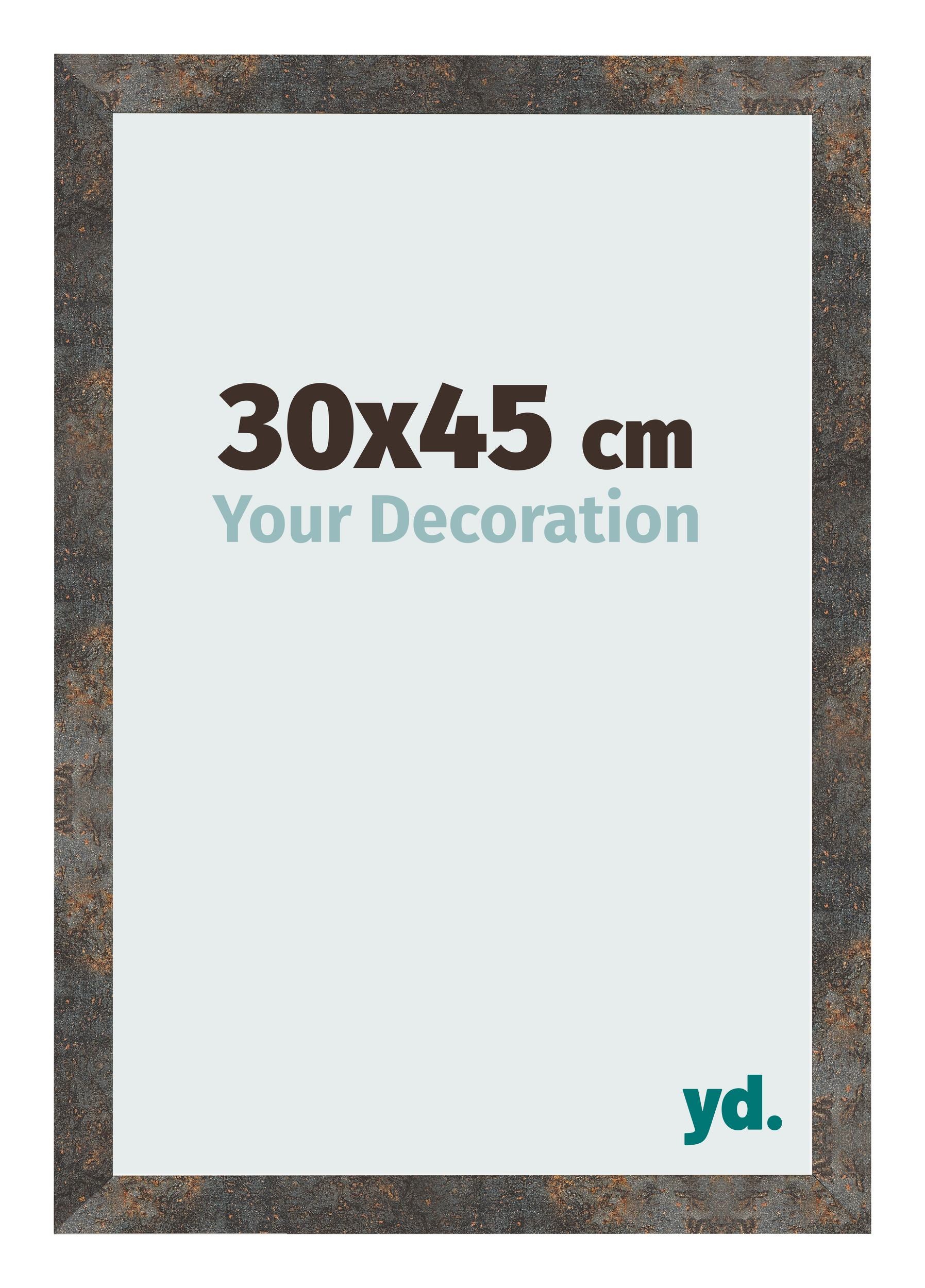 Photo Frame 30x45 cm Oxidized Metal MDF Bologna Front Size | Yourdecoration.com