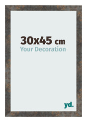 Photo Frame 30x45 cm Oxidized Metal MDF Bologna Front Size | Yourdecoration.com