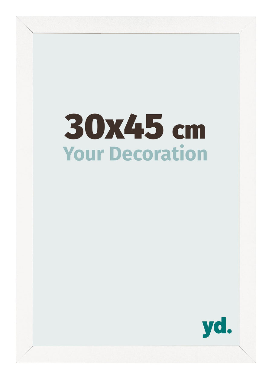 Photo Frame 30x45 cm White High Gloss MDF Bologna Front Size | Yourdecoration.com