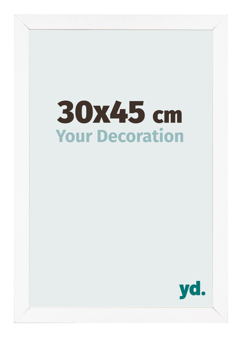 Photo Frame 30x45 cm White Matte MDF Bologna Front Size | Yourdecoration.com