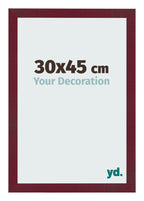 Photo Frame 30x45 cm Wine Red Swept MDF Bologna Front Size | Yourdecoration.com