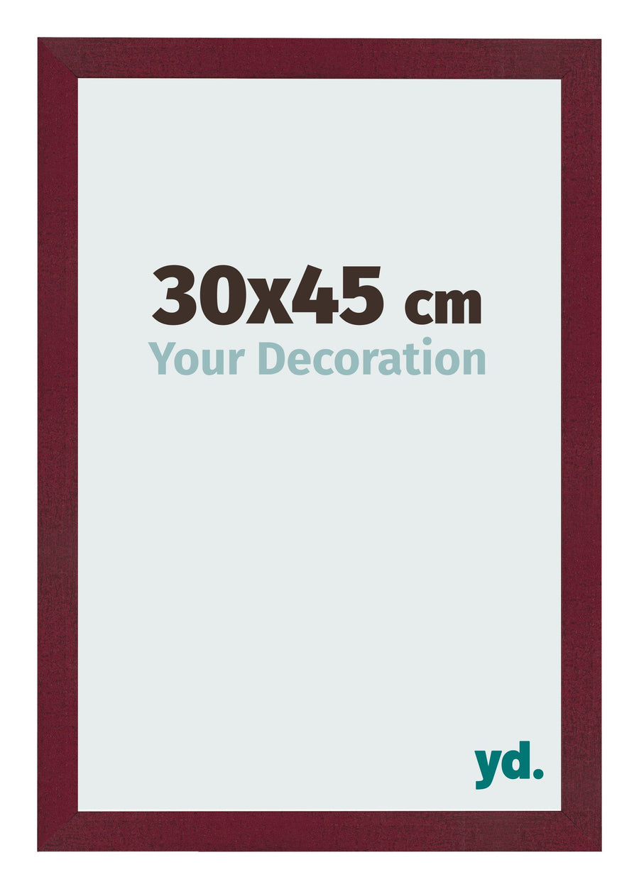 Photo Frame 30x45 cm Wine Red Swept MDF Bologna Front Size | Yourdecoration.com