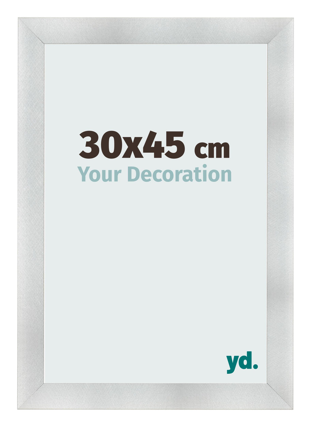 Photo Frame 30x45cm Aluminum Brushed MDF Pisa Front Size | Yourdecoration.com
