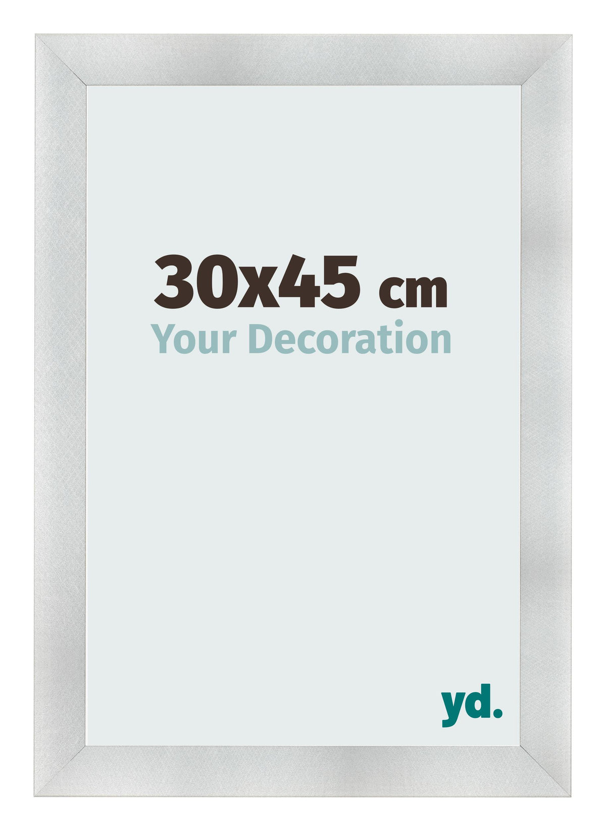Photo Frame 30x45cm Aluminum Brushed MDF Pisa Front Size | Yourdecoration.com