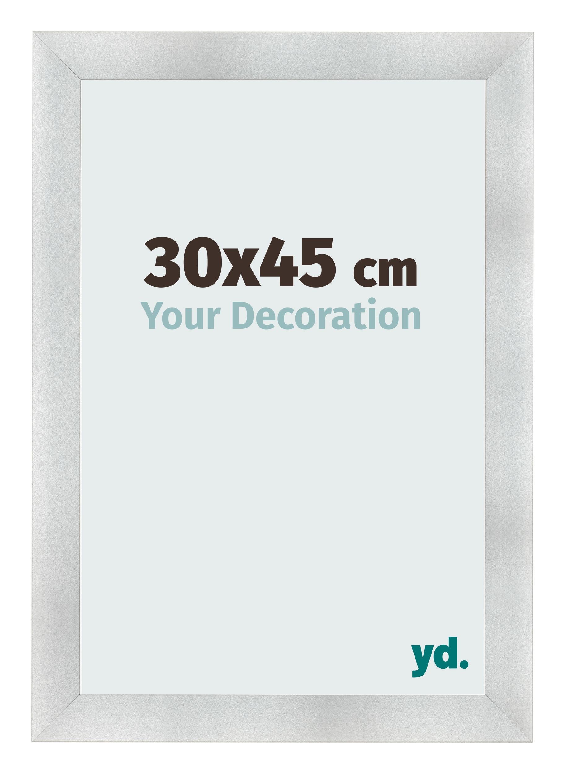 Photo Frame 30x45cm Aluminum Brushed MDF Pisa Front Size | Yourdecoration.com