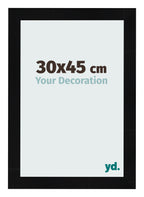 Photo Frame 30x45cm Black Silver Polished MDF Pisa Front Size | Yourdecoration.com