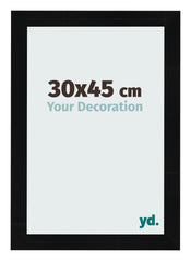 Photo Frame 30x45cm Black Silver Polished MDF Pisa Front Size | Yourdecoration.com