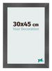Photo Frame 30x45cm Black Silver Polished MDF Pisa Front Size | Yourdecoration.com