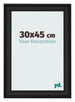 Photo Frame 30x45cm Black Woodgrain MDF Lazio Front Size | Yourdecoration.com