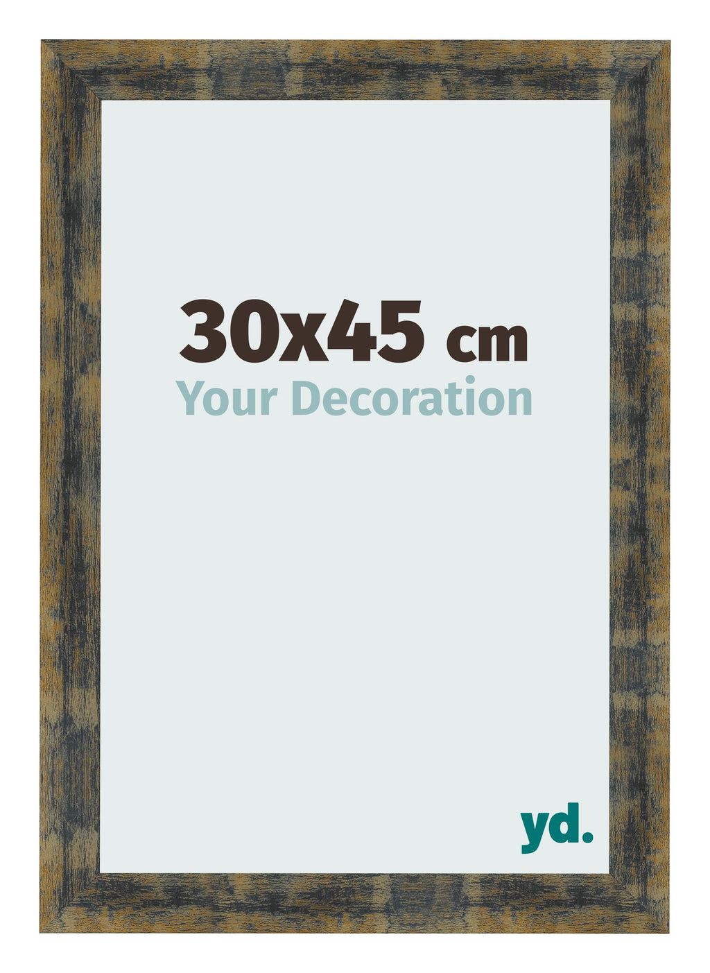 Photo Frame 30x45cm Blue Gold Melange MDF Pisa Front Size | Yourdecoration.com