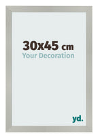 Photo Frame 30x45cm Silver Matte MDF Bologna Front Size | Yourdecoration.com