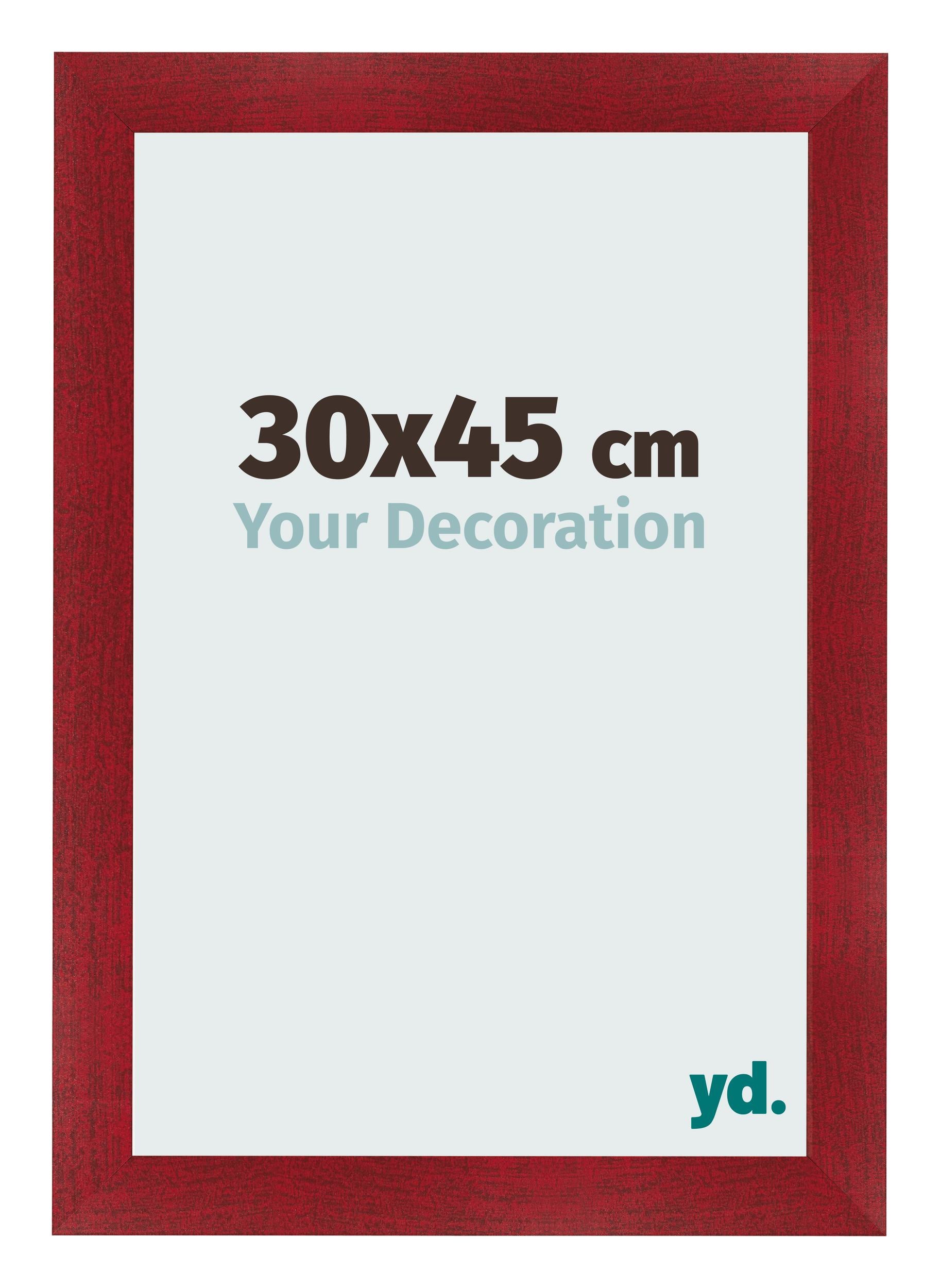Photo Frame 30x45cm Wine Red Swept MDF Pisa Front Size | Yourdecoration.com