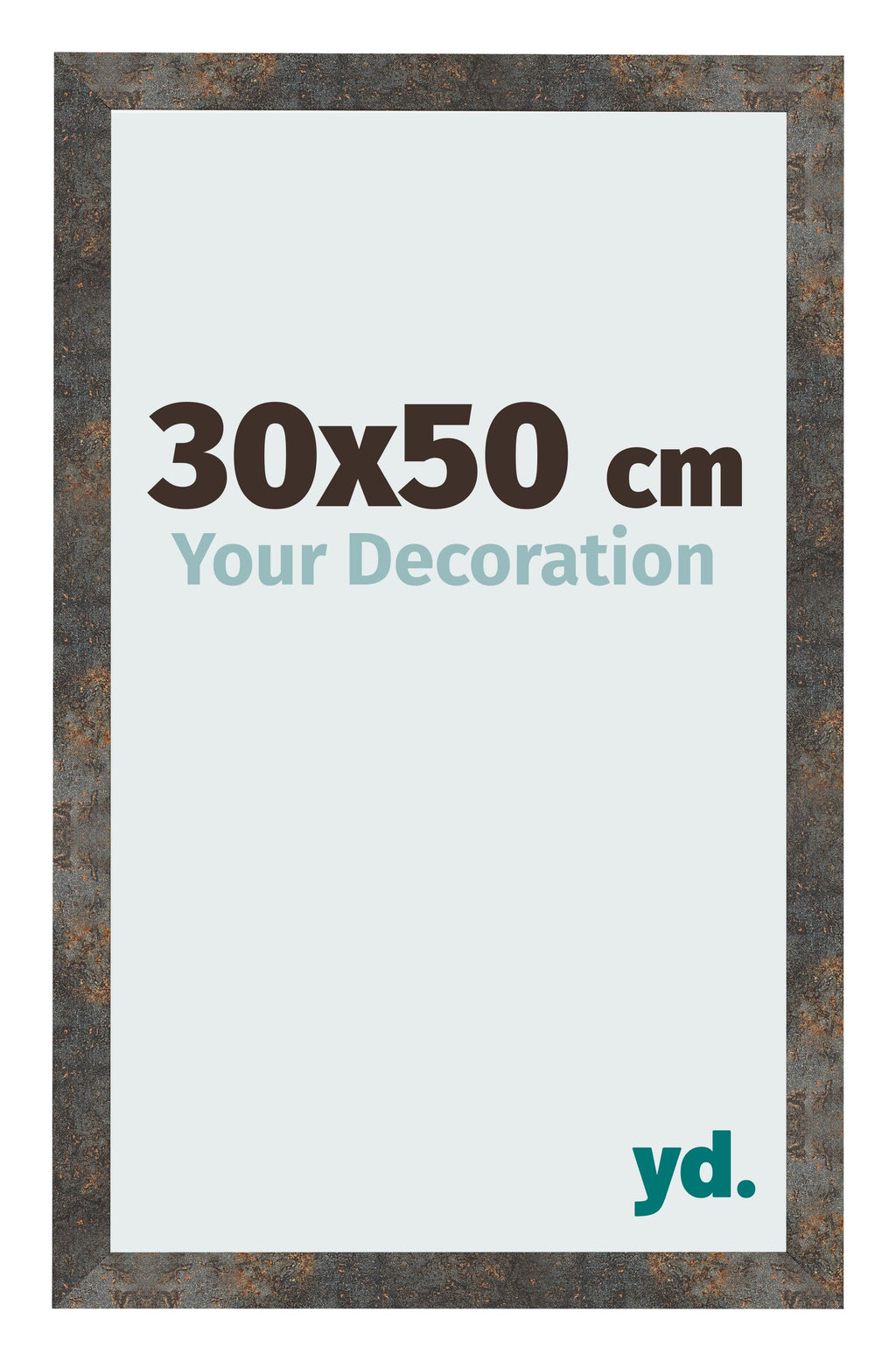 Photo Frame 30x50 cm Oxidized Metal MDF Bologna Front Size | Yourdecoration.com
