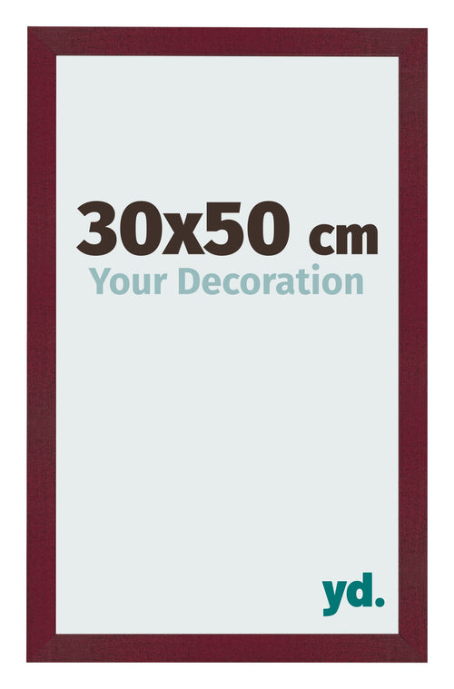 Photo Frame 30x50 cm Wine Red Swept MDF Bologna Front Size | Yourdecoration.com