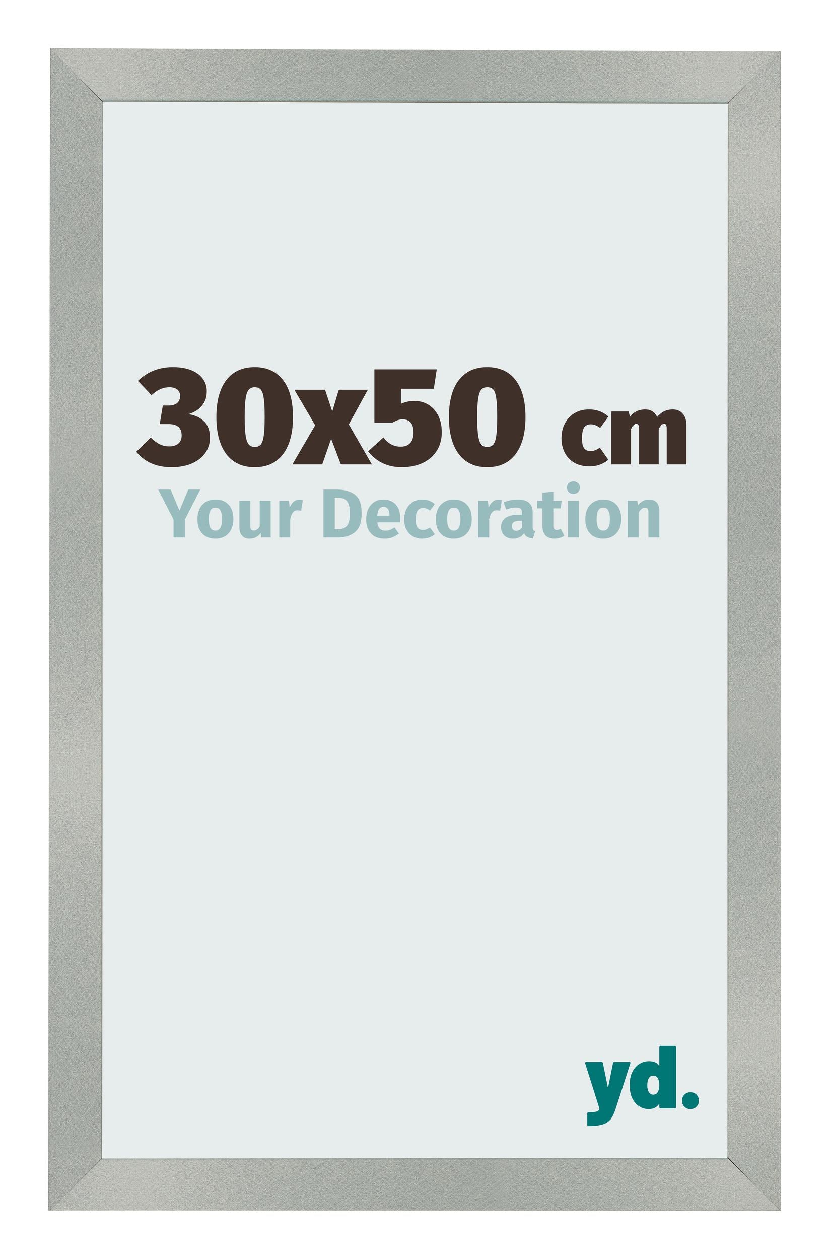 Photo Frame 30x50cm Aluminum Brushed MDF Bologna Front Size | Yourdecoration.com