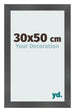 Photo Frame 30x50cm Black Silver Polished MDF Pisa Front Size | Yourdecoration.com