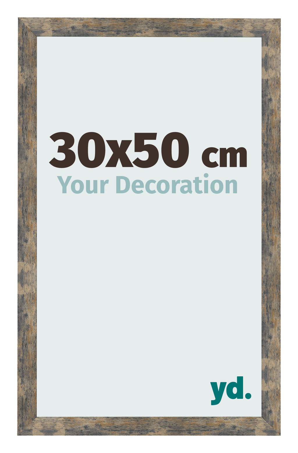 Photo Frame 30x50cm Blue Gold Melange MDF Bologna Front Size | Yourdecoration.com