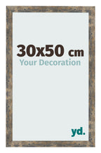 Photo Frame 30x50cm Blue Gold Melange MDF Bologna Front Size | Yourdecoration.com