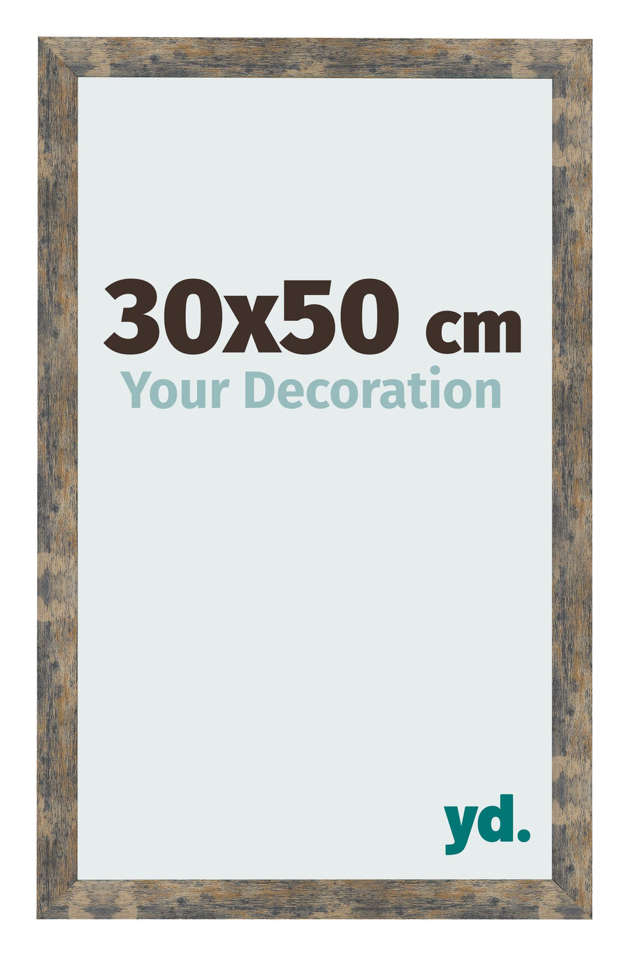 Photo Frame 30x50cm Blue Gold Melange MDF Bologna Front Size | Yourdecoration.com