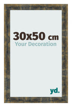 Photo Frame 30x50cm Blue Gold Melange MDF Pisa Front Size | Yourdecoration.com