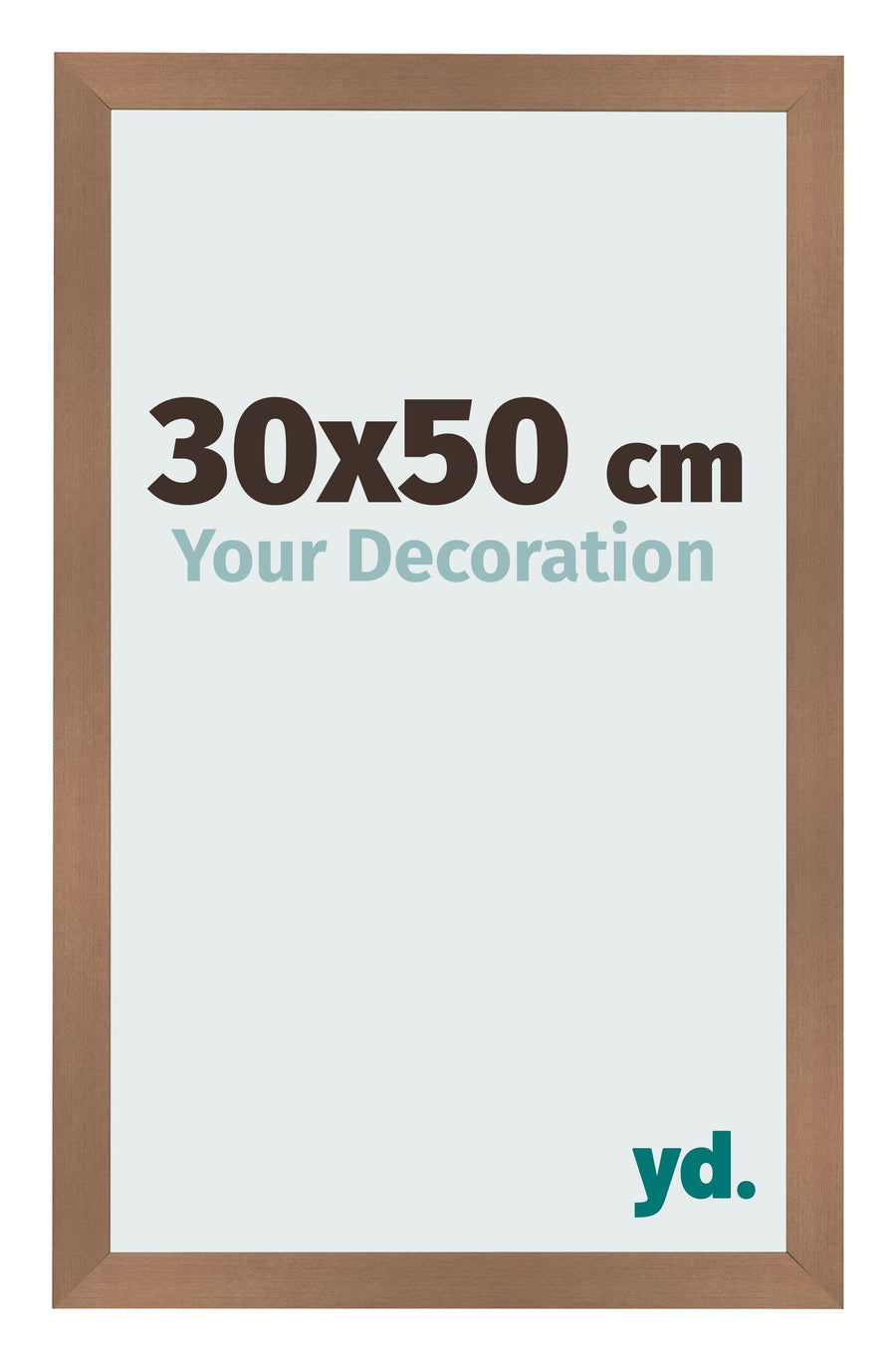 Photo Frame 30x50cm Copper Design MDF Bologna Front Size | Yourdecoration.com