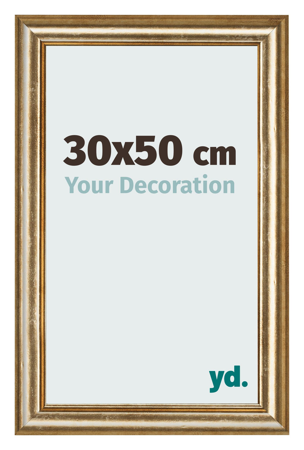 Photo Frame 30x50cm Gold Antique MDF Lazio Front Size | Yourdecoration.com