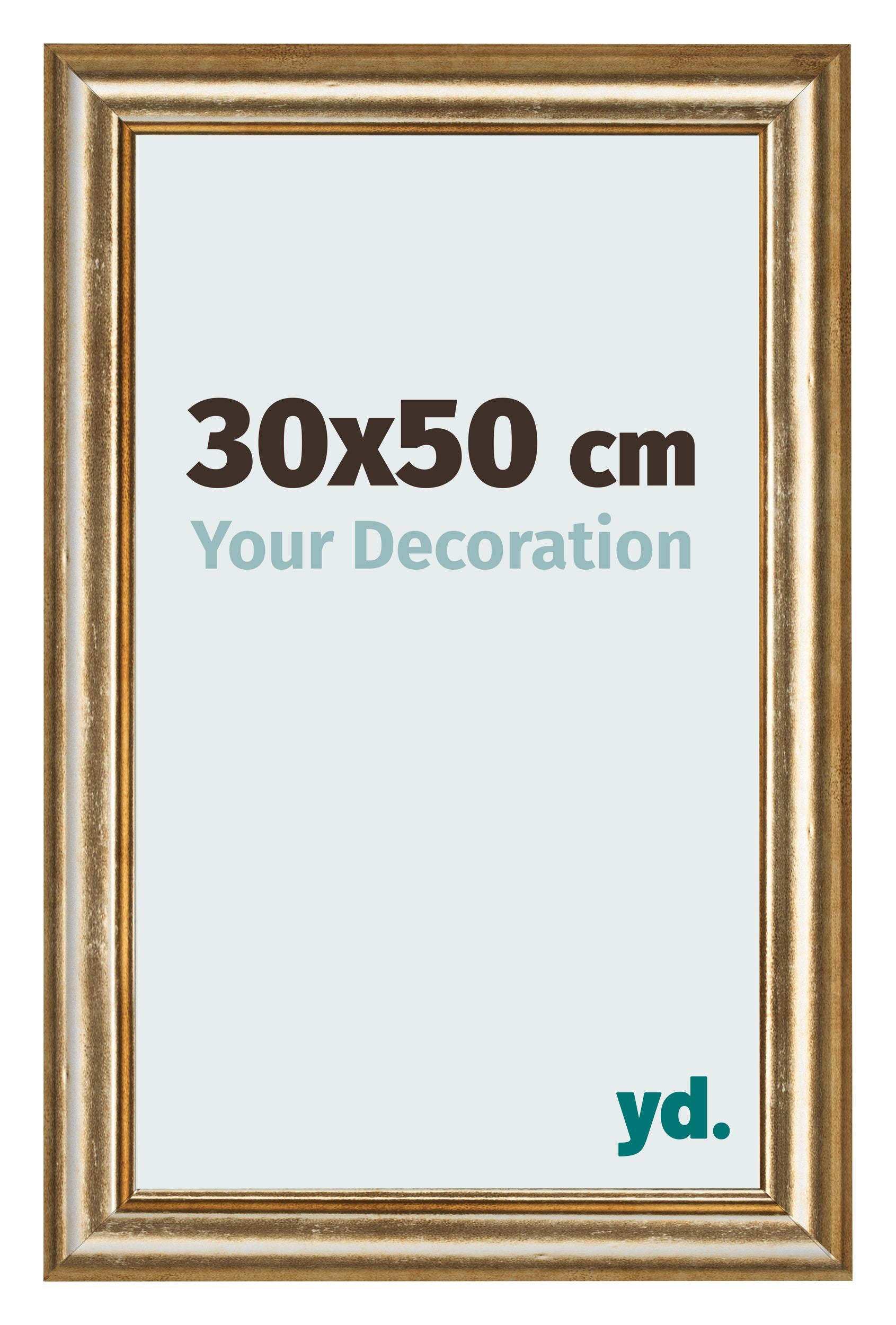 Photo Frame 30x50cm Gold Antique MDF Lazio Front Size | Yourdecoration.com