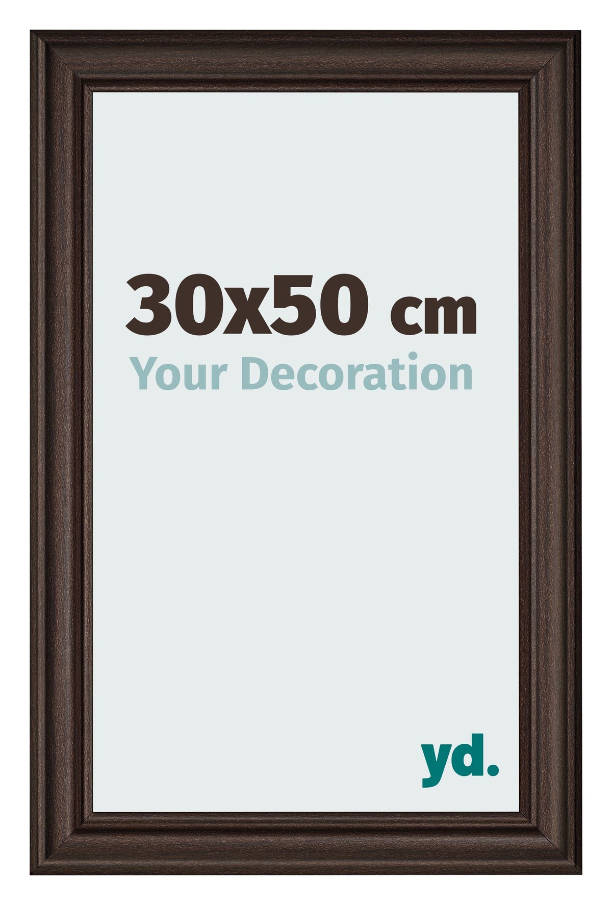 Photo Frame 30x50cm Oak Dark MDF Lazio Front Size | Yourdecoration.com
