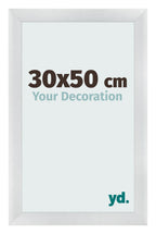 Photo Frame 30x50cm Silver Black Swept MDF Pisa Front Size | Yourdecoration.com