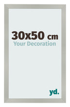 Photo Frame 30x50cm Silver Matte MDF Bologna Front Size | Yourdecoration.com