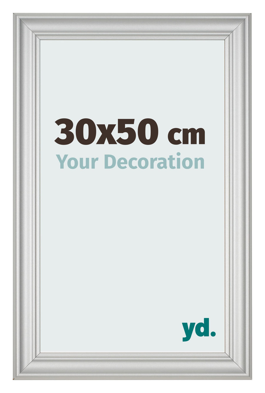 Photo Frame 30x50cm Silver Matte MDF Lazio Front Size | Yourdecoration.com