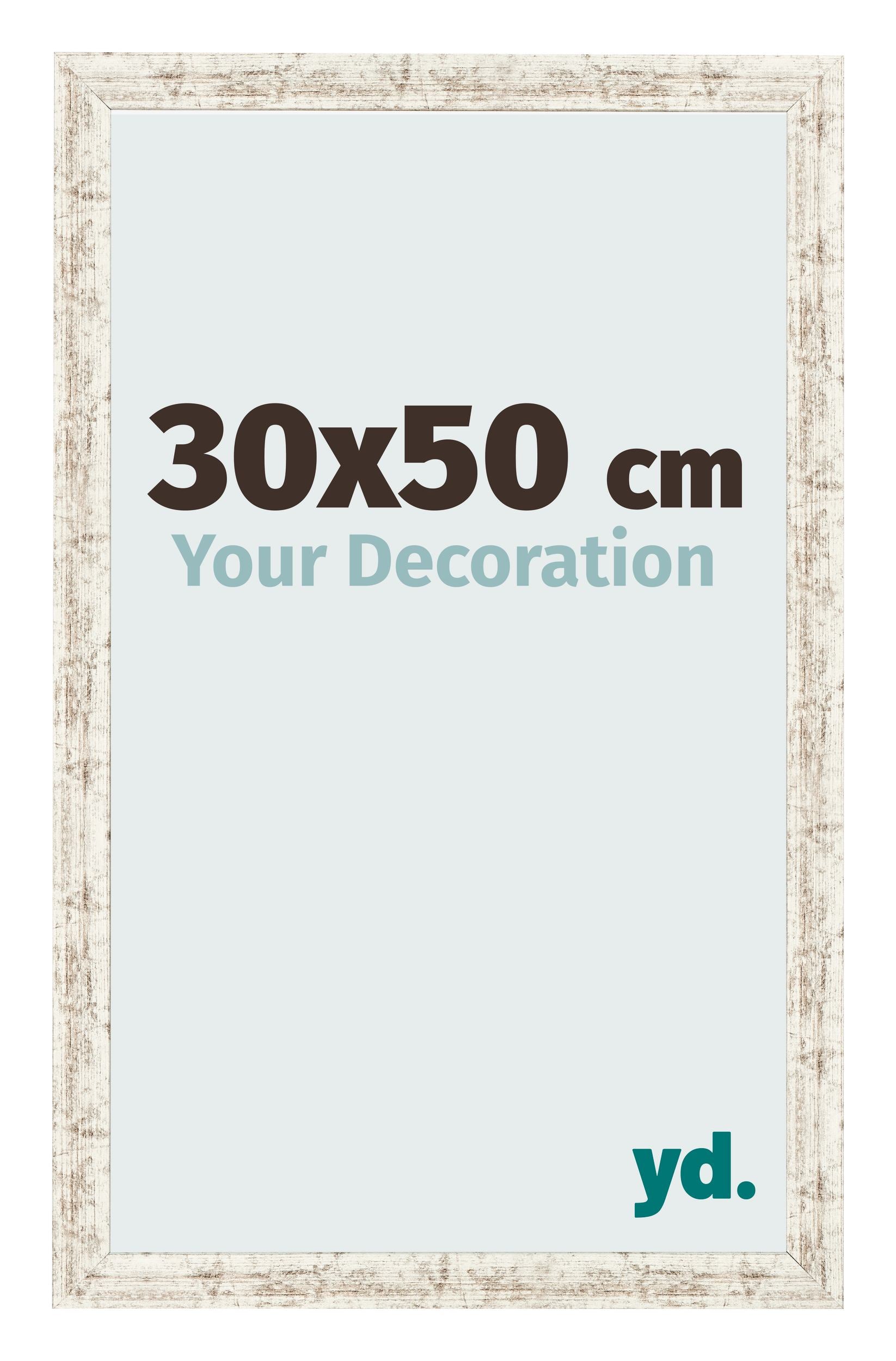 Photo Frame 30x50cm White Vintage MDF Bologna Front Size | Yourdecoration.com